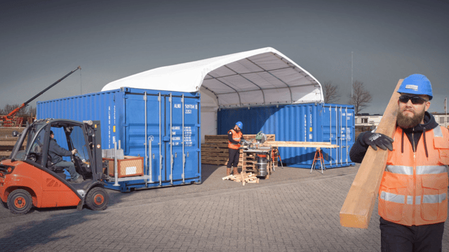 Hoe onderhoud ik het zeil van mijn containeroverkapping?