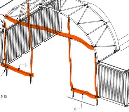 Frame voor voor- of achterwand